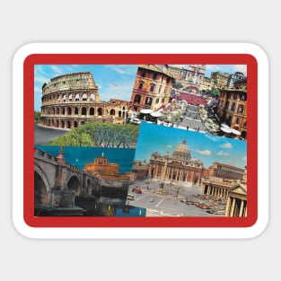 old postcards from Rome - 1 Sticker